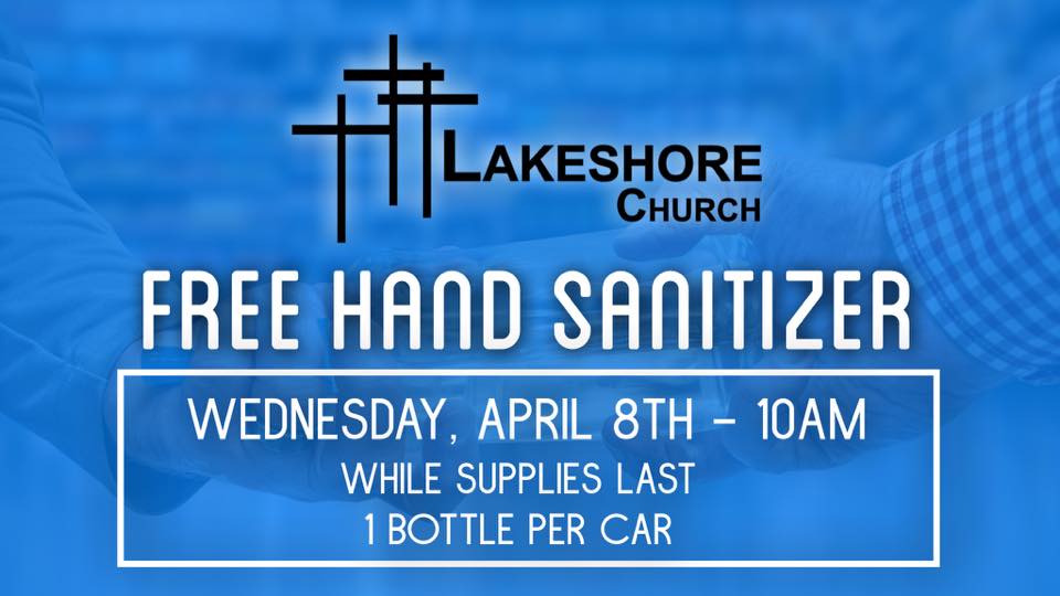 Free Hand Sanitizer While Supplies Last