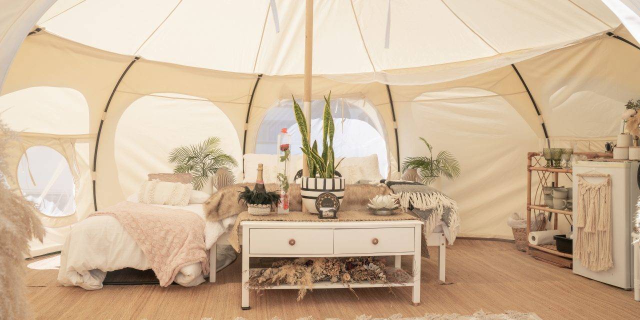 Glamping company creates space for healthcare workers to sleep outdoors