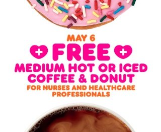 Dunkin’ Donuts Offers Freebies to Healthcare Workers This Wednesday