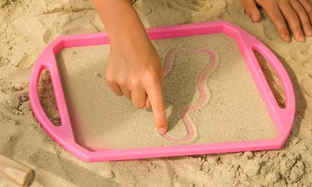 Kid Craft: “Finger Painting” with Sand for Learning Fun